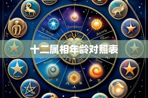 十二属相年龄对照表