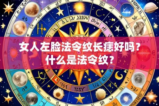 女人左脸法令纹长痣好吗?什么是法令纹?