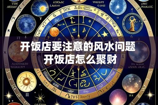 开饭店要注意的风水问题 开饭店怎么聚财