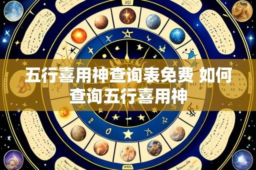 五行喜用神查询表免费 如何查询五行喜用神