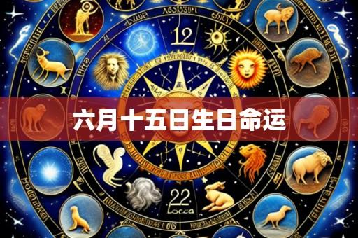 六月十五日生日命运
