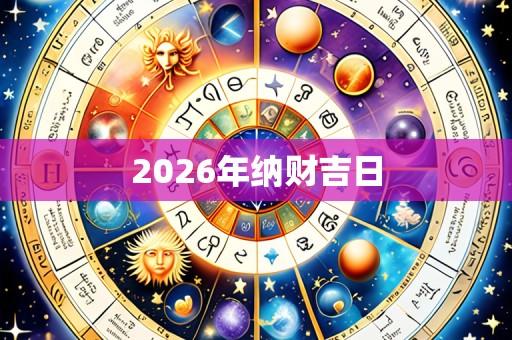 2026年纳财吉日