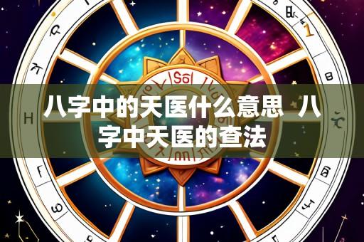 八字中的天医什么意思 八字中天医的查法