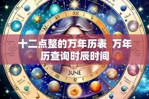十二点整的万年历表 万年历查询时辰时间
