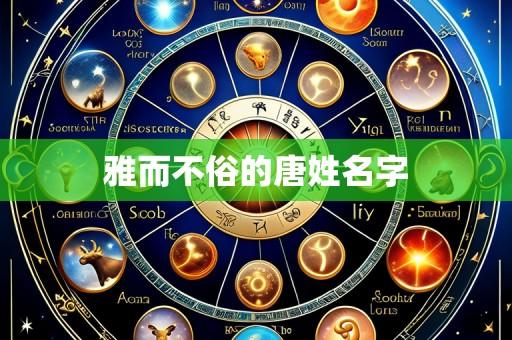 雅而不俗的唐姓名字