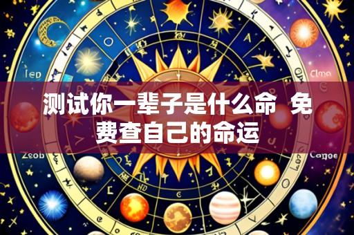 测试你一辈子是什么命 免费查自己的命运
