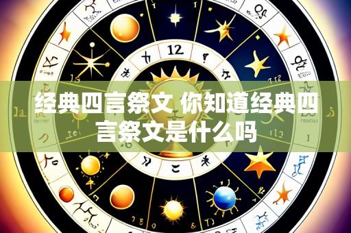 经典四言祭文 你知道经典四言祭文是什么吗