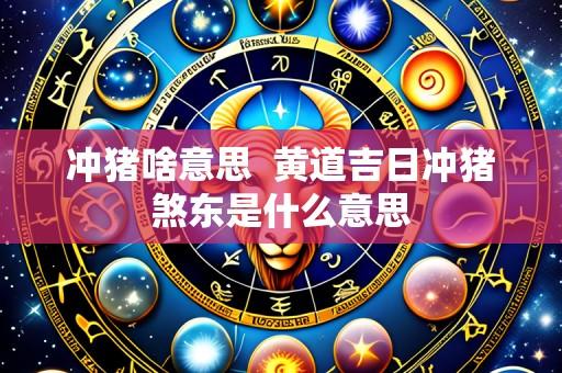 冲猪啥意思 黄道吉日冲猪煞东是什么意思