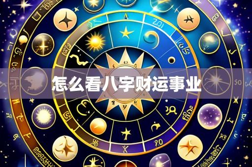 怎么看八字财运事业