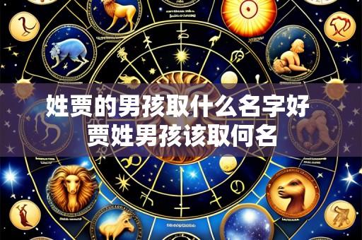 姓贾的男孩取什么名字好 贾姓男孩该取何名