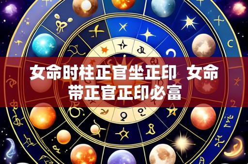 女命时柱正官坐正印  女命带正官正印必富