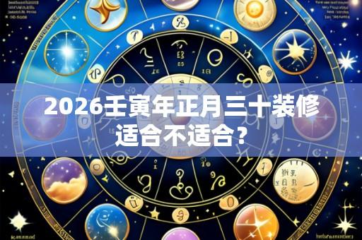 2026壬寅年正月三十装修适合不适合？