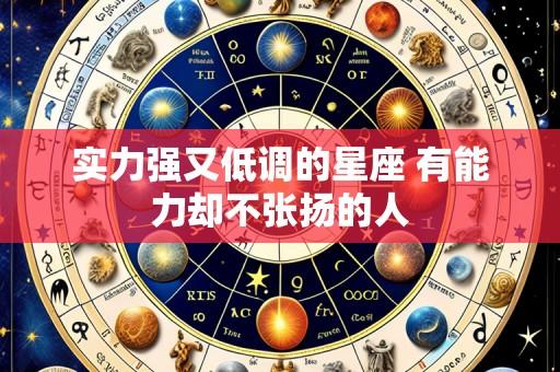 实力强又低调的星座 有能力却不张扬的人