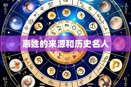 惠姓的来源和历史名人
