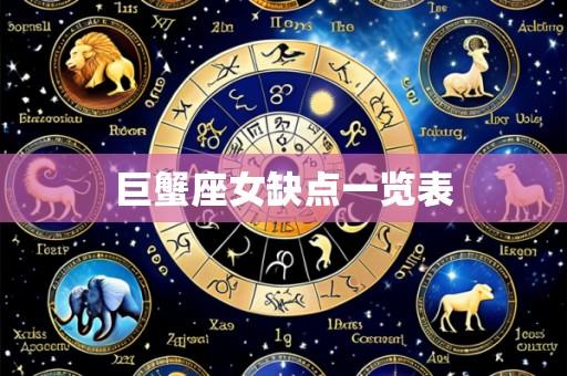 巨蟹座女缺点一览表