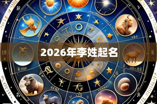 2026年李姓起名