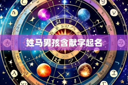 姓马男孩含献字起名