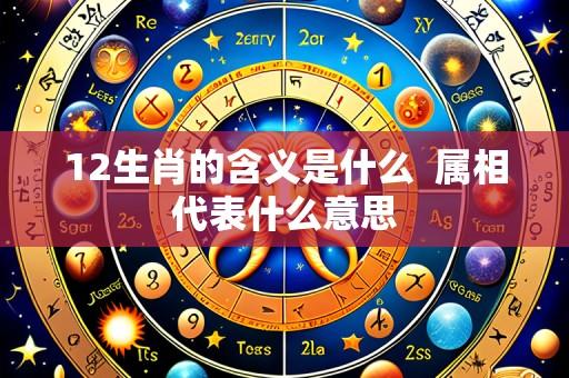 12生肖的含义是什么  属相代表什么意思