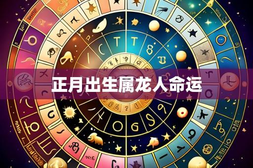 正月出生属龙人命运