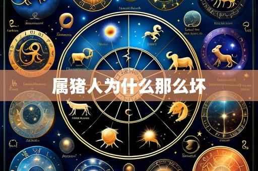 属猪人为什么那么坏