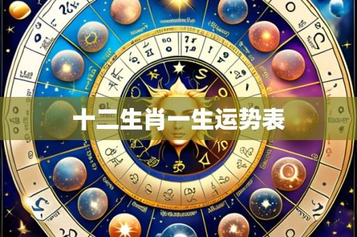 十二生肖一生运势表