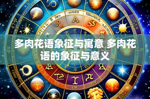 多肉花语象征与寓意 多肉花语的象征与意义
