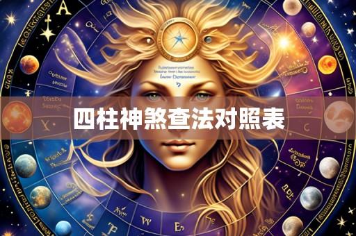 四柱神煞查法对照表