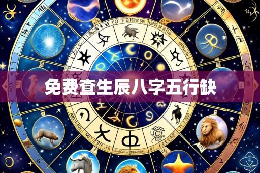 免费查生辰八字五行缺