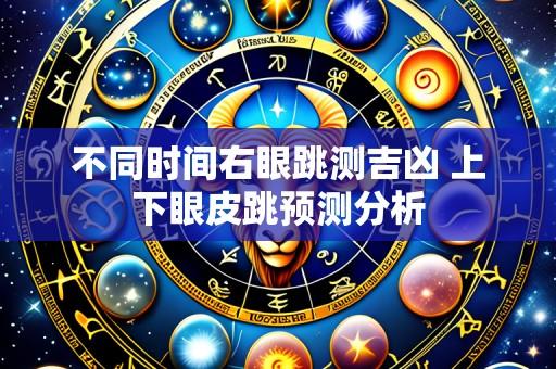 不同时间右眼跳测吉凶 上下眼皮跳预测分析