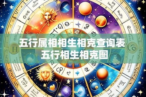五行属相相生相克查询表 五行相生相克图