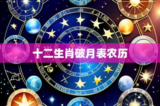 十二生肖破月表农历