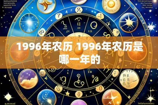 1996年农历 1996年农历是哪一年的
