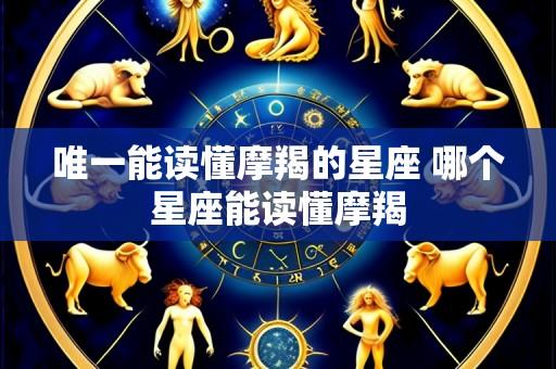 唯一能读懂摩羯的星座 哪个星座能读懂摩羯