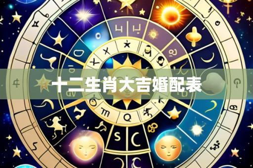 十二生肖大吉婚配表