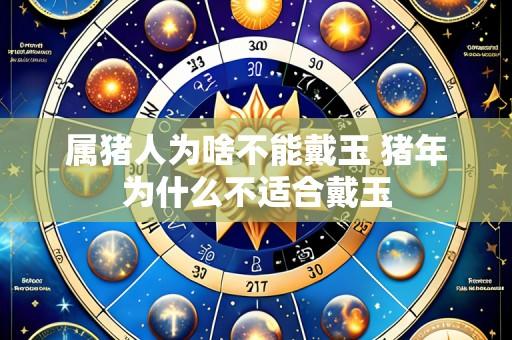 属猪人为啥不能戴玉 猪年为什么不适合戴玉