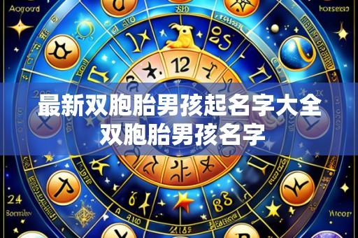 最新双胞胎男孩起名字大全 双胞胎男孩名字