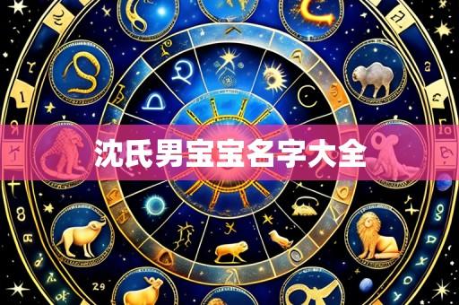沈氏男宝宝名字大全