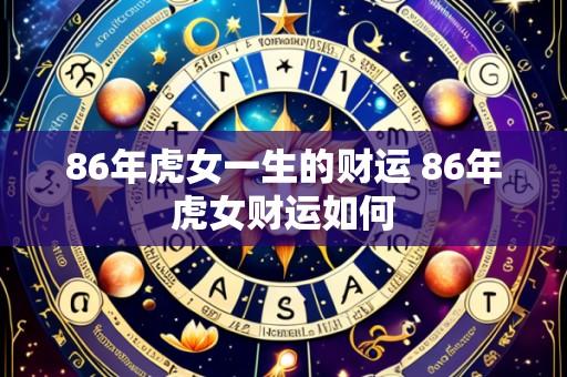 86年虎女一生的财运 86年虎女财运如何