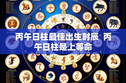 丙午日柱最佳出生时辰 丙午日柱是上等命