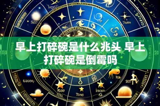 早上打碎碗是什么兆头 早上打碎碗是倒霉吗