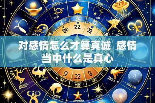 对感情怎么才算真诚  感情当中什么是真心