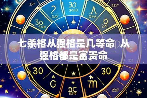 七杀格从强格是几等命 从强格都是富贵命