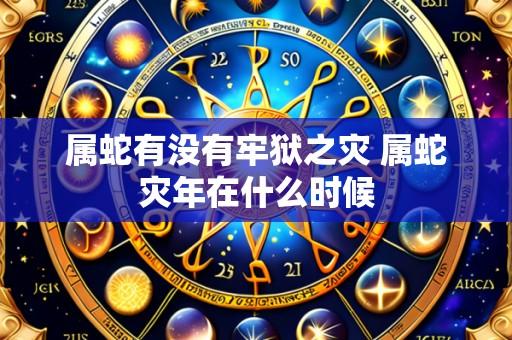 属蛇有没有牢狱之灾 属蛇灾年在什么时候