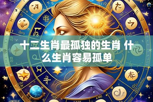 十二生肖最孤独的生肖 什么生肖容易孤单
