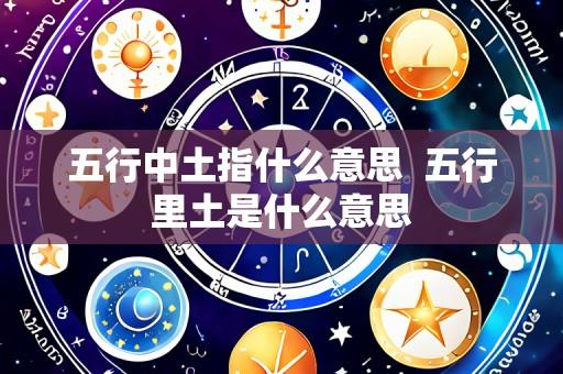 五行中土指什么意思  五行里土是什么意思