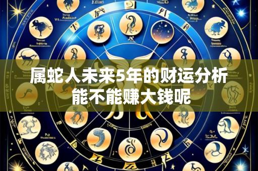 属蛇人未来5年的财运分析 能不能赚大钱呢