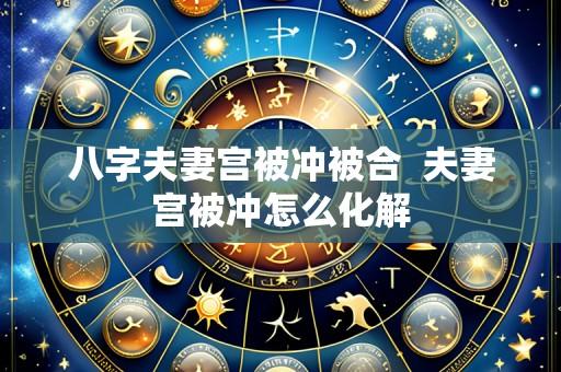 八字夫妻宫被冲被合 夫妻宫被冲怎么化解