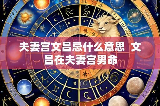 夫妻宫文昌忌什么意思 文昌在夫妻宫男命