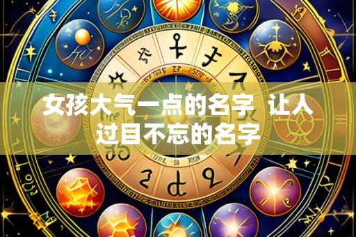 女孩大气一点的名字  让人过目不忘的名字
