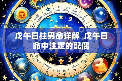 戊午日柱男命详解  戊午日命中注定的配偶